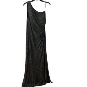 Elegant Black dress. Side zipper, one shoulder, size 16